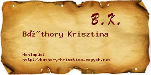 Báthory Krisztina névjegykártya